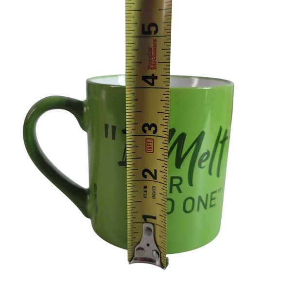 M&Ms Green Girl Mug I Melt For No One Round Humor Oversized 16oz Frankford 2019 - Picture 10 of 10